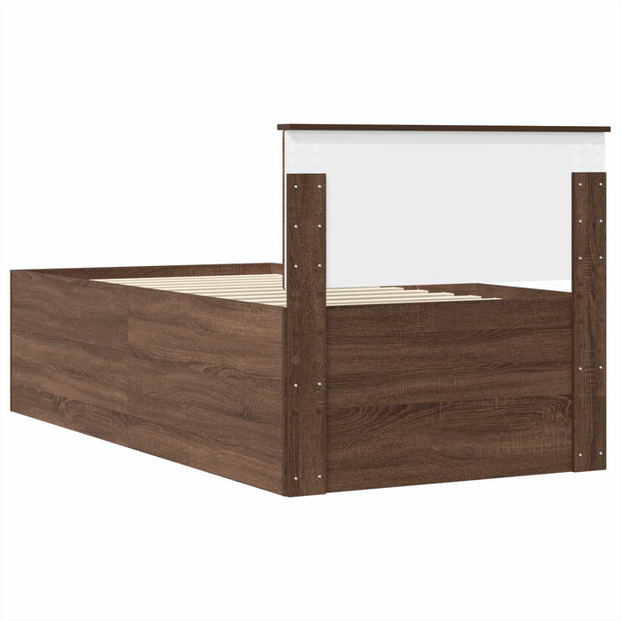 Daybed Rovere Marrone e Nero 100 x 200 cm Legno multistrato 3408521