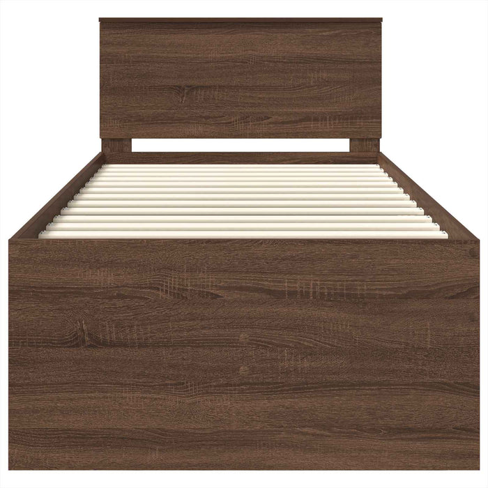 Daybed Rovere Marrone e Nero 100 x 200 cm Legno multistrato 3408521