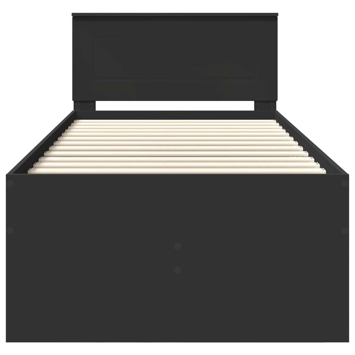 Daybed con cassetto Nero 90 x 190 cm Legno multistrato 3408523