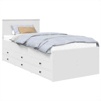 Daybed con cassetto Bianco e Nero 90 x 200 cm Legno multistrato 3408529