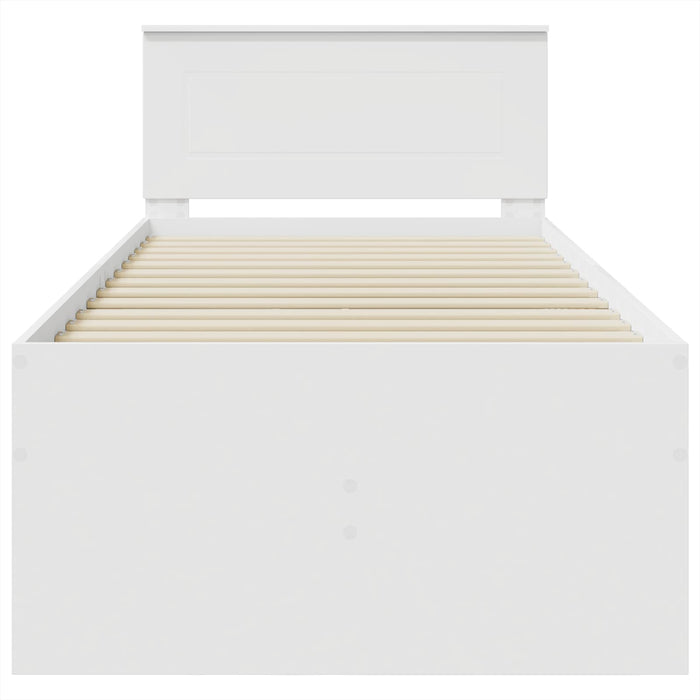 Daybed con cassetto Bianco e Nero 90 x 200 cm Legno multistrato 3408529