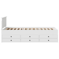 Daybed con cassetto Bianco e Nero 90 x 200 cm Legno multistrato 3408529