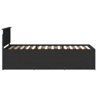 Daybed con cassetto Nero 90 x 200 cm Legno multistrato 3408530