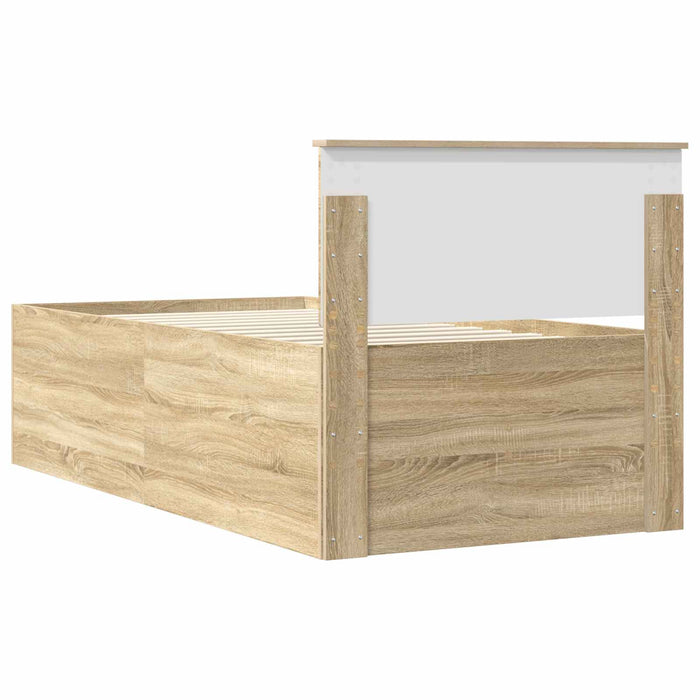 Daybed Rovere Sonoma e Nero 90 x 200 cm Legno multistrato 3408531