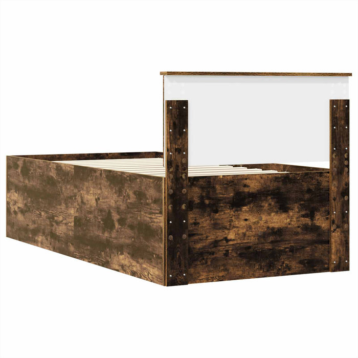 Daybed Rovere Affumicato e Nero 90 x 200 cm Legno multistrato 3408533