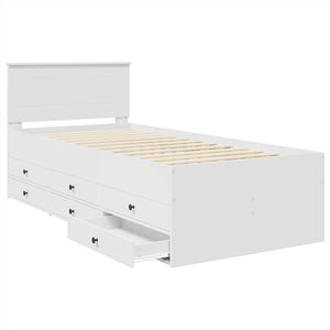 Daybed con cassetto Bianco e Nero 75 x 190 cm Legno multistrato 3408536