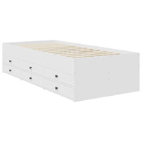 Daybed con cassetto Bianco e Nero 75 x 190 cm Legno multistrato 3408536