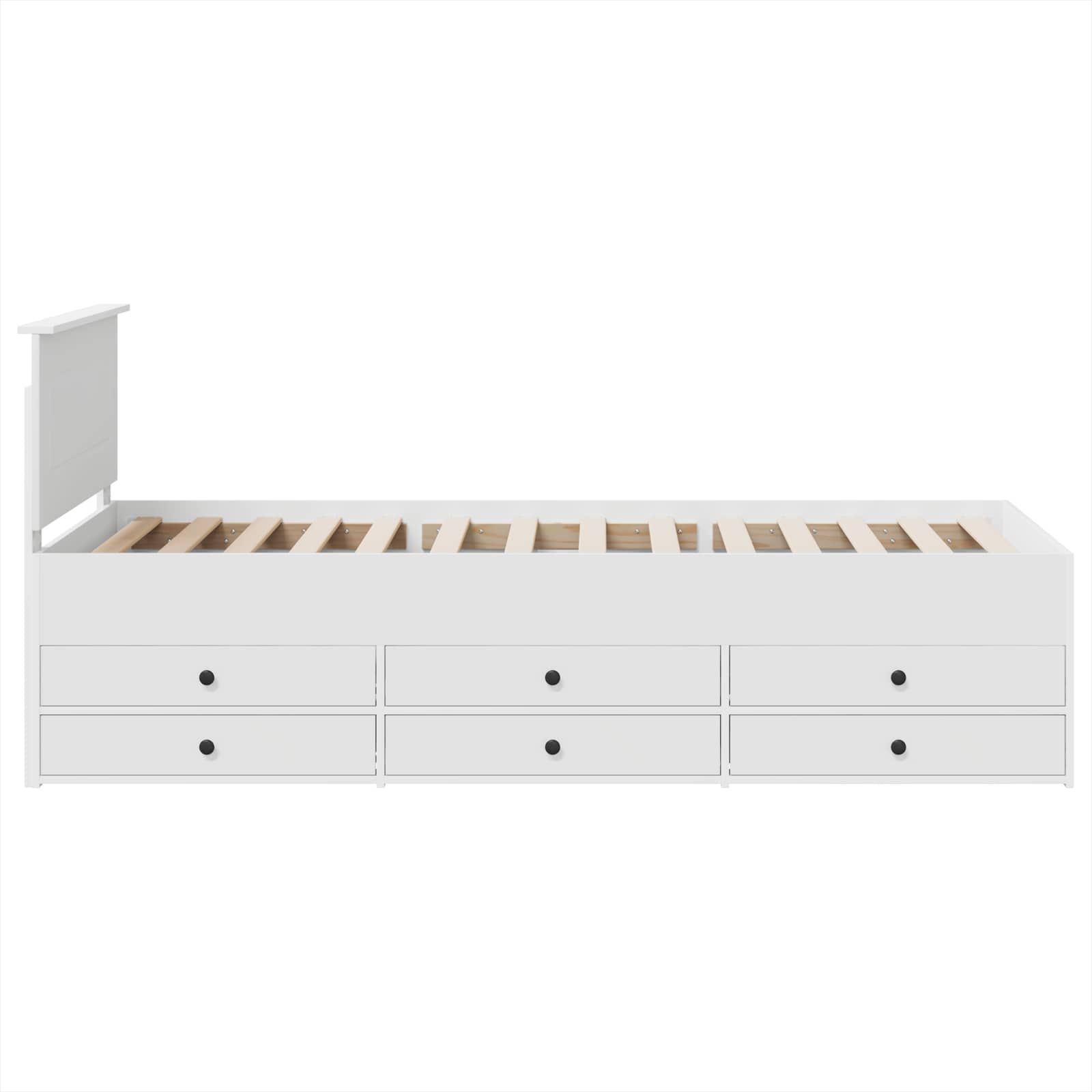 Daybed con cassetto Bianco e Nero 75 x 190 cm Legno multistrato 3408536