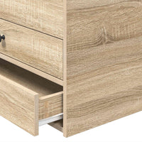 Daybed Rovere Sonoma e Nero 75 x 190 cm Legno multistrato 3408538