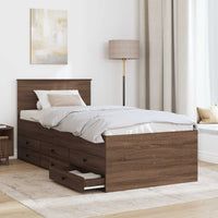 Daybed Rovere Affumicato e Nero 75 x 190 cm Legno multistrato 3408542