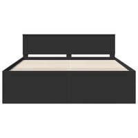 Struttura del letto Nero 200 x 200 cm Legno multistrato 3408544