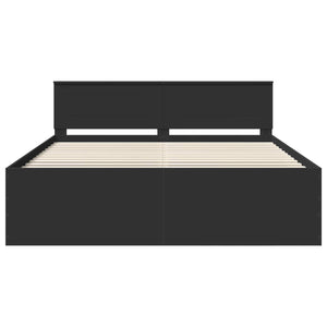 Struttura del letto Nero 200 x 200 cm Legno multistrato 3408544
