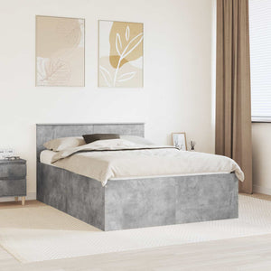 Struttura del letto con testiera Grigio cemento 150 x 200 cm 3408567
