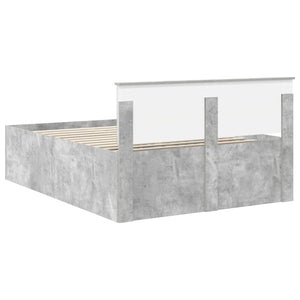 Struttura del letto con testiera Grigio cemento 150 x 200 cm 3408567