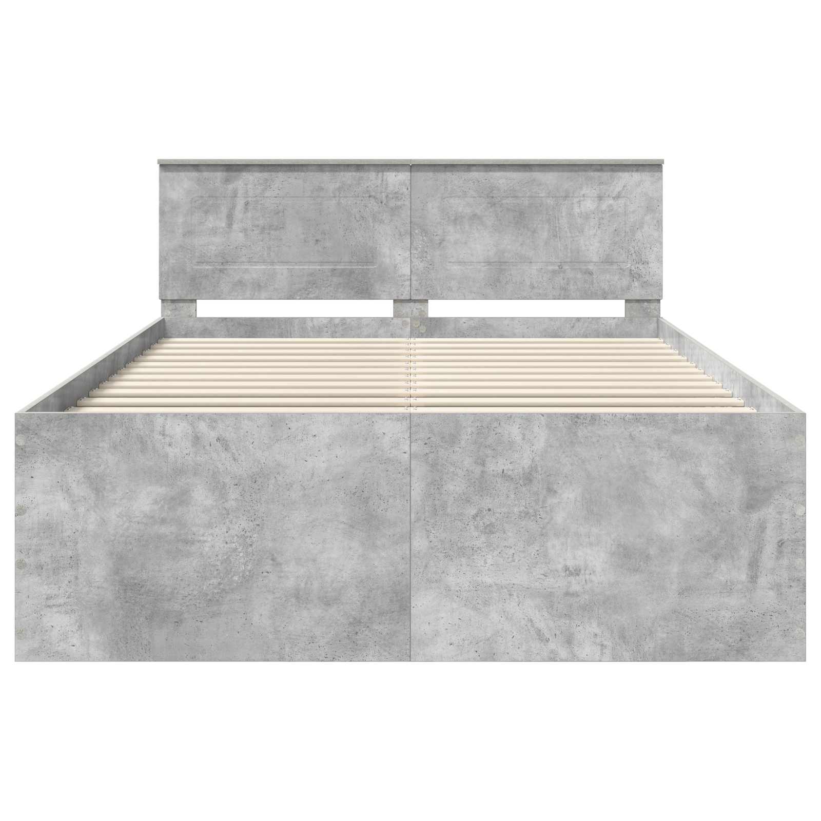 Struttura del letto con testiera Grigio cemento 150 x 200 cm 3408567