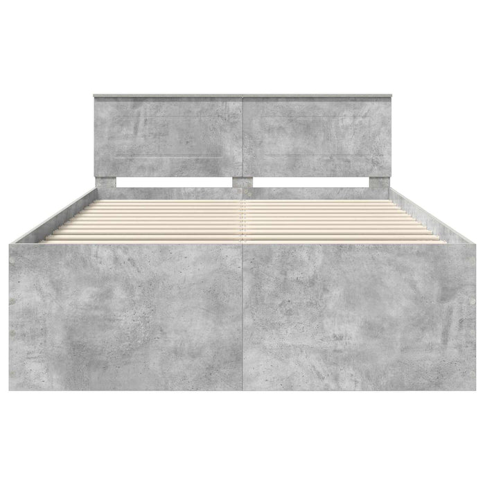Struttura del letto con testiera Grigio cemento 150 x 200 cm 3408567