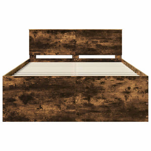 Struttura del letto Rovere fumé 150 x 200 cm Legno multistrato 3408568