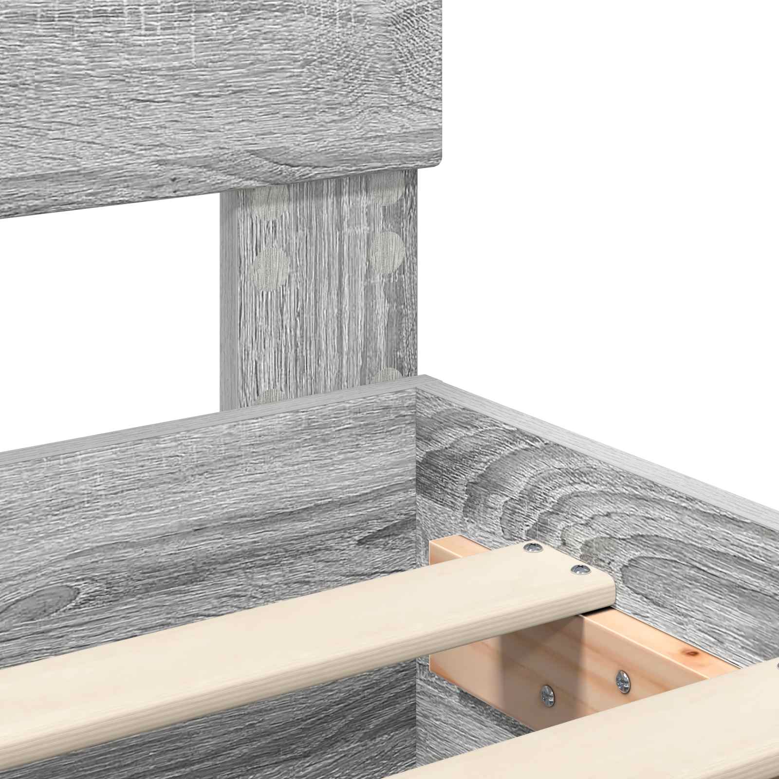 Struttura del letto con testiera Grigio Sonoma 150 x 200 cm 3408569