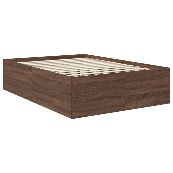 Struttura del letto con testiera Rovere Marrone 150 x 200 cm 3408570