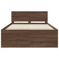 Struttura del letto con testiera Rovere Marrone 150 x 200 cm 3408570