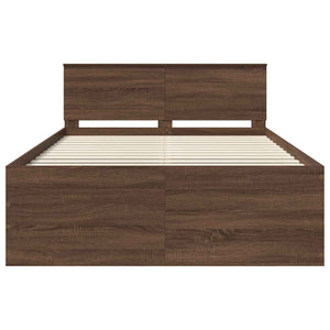 Struttura del letto con testiera Rovere Marrone 150 x 200 cm 3408570