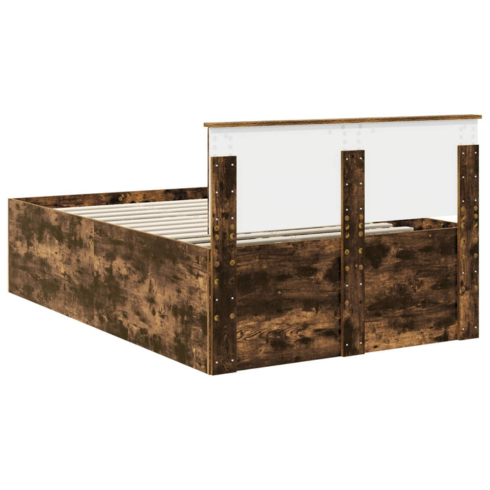 Struttura del letto Rovere fumé 120 x 190 cm Legno multistrato 3408596