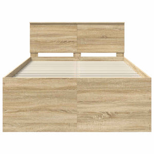 Struttura del letto con testiera Rovere Sonoma 120 x 200 cm 3408601