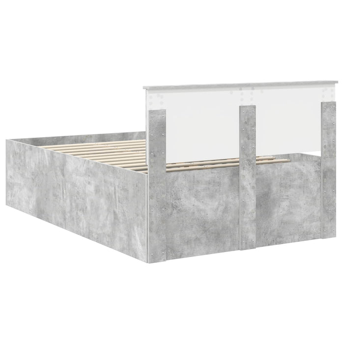 Struttura del letto con testiera Grigio cemento 120 x 200 cm 3408602