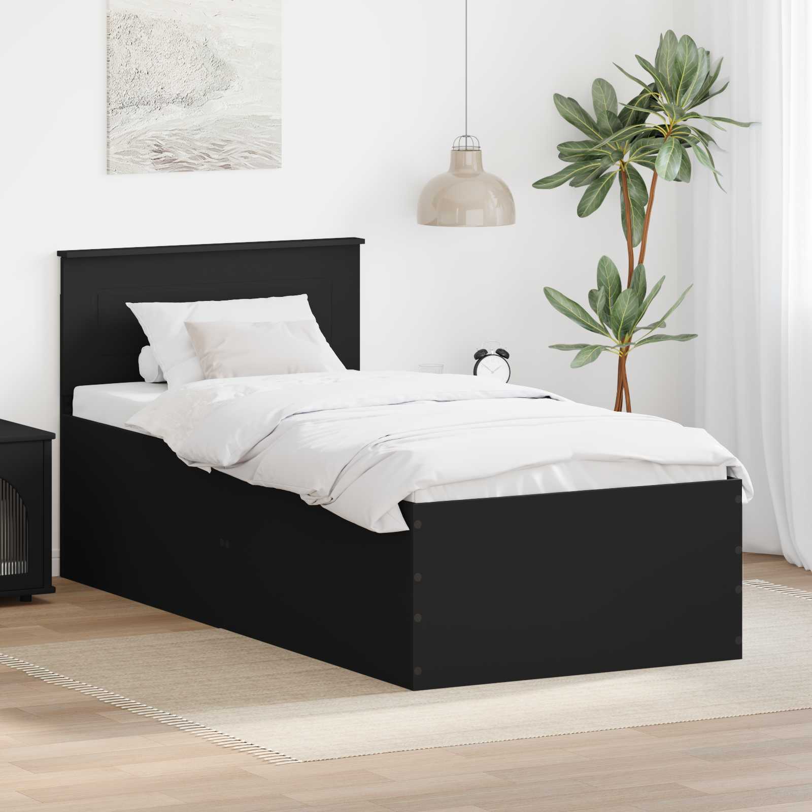Struttura del letto Nero 120 x 200 cm Legno multistrato 3408607