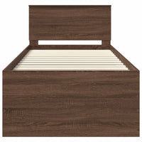 Struttura del letto con testiera Rovere Marrone 120 x 200 cm 3408612