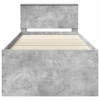 Struttura del letto con testiera Grigio cemento 90 x 190 cm 3408616