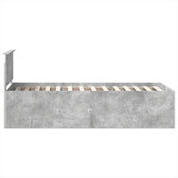 Struttura del letto con testiera Grigio cemento 90 x 190 cm 3408616