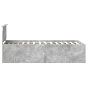Struttura del letto con testiera Grigio cemento 90 x 190 cm 3408616