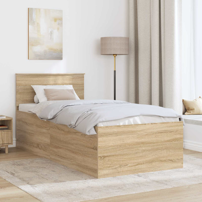 Struttura del letto Rovere Sonoma 90 x 200 cm Legno multistrato 3408622
