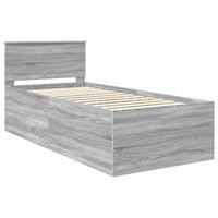 Struttura del letto Grigio Sonoma 75 x 190 cm Legno multistrato 3408632