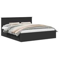 Struttura del letto Nero 200 x 200 cm Legno multistrato 3408635