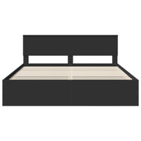 Struttura del letto Nero 200 x 200 cm Legno multistrato 3408635