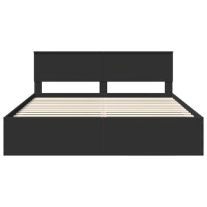 Struttura del letto Nero 200 x 200 cm Legno multistrato 3408635