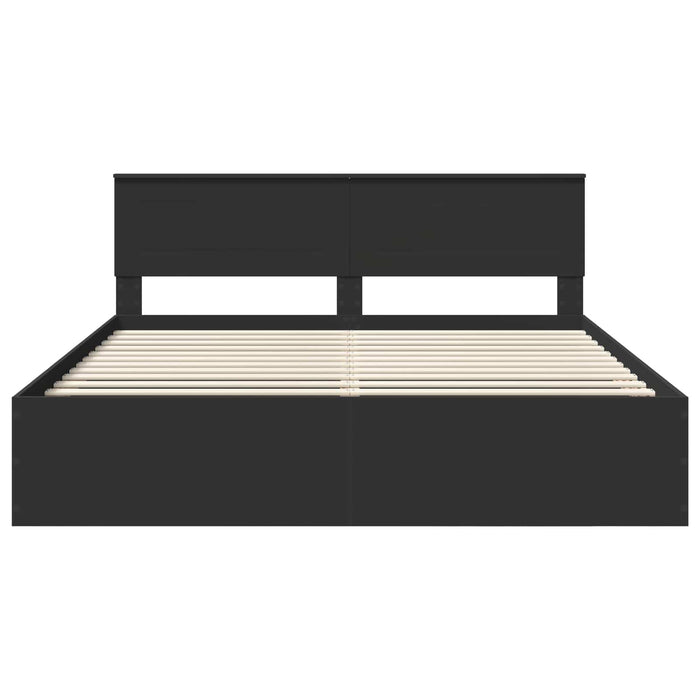 Struttura del letto Nero 200 x 200 cm Legno multistrato 3408635