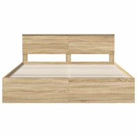 Struttura del letto con testiera Rovere Sonoma 200 x 200 cm 3408636