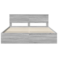Struttura del letto con testiera Grigio Sonoma 200 x 200 cm 3408639