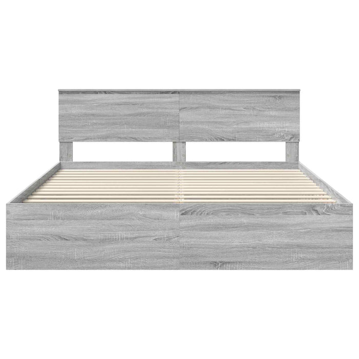 Struttura del letto con testiera Grigio Sonoma 180 x 200 cm 3408646
