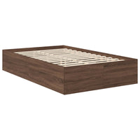 Struttura del letto con testiera Rovere Marrone 135 x 190 cm 3408682