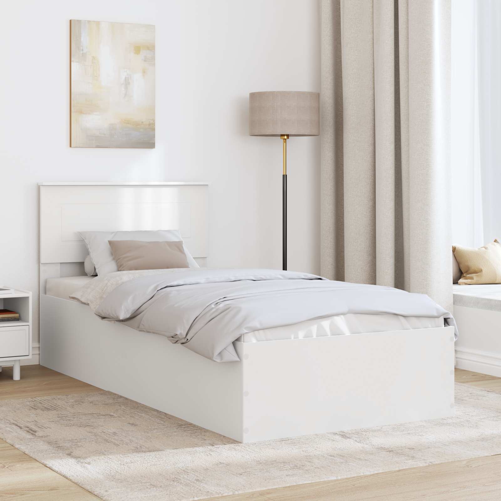 Struttura del letto Bianco 90 x 190 cm Legno multistrato 3408704
