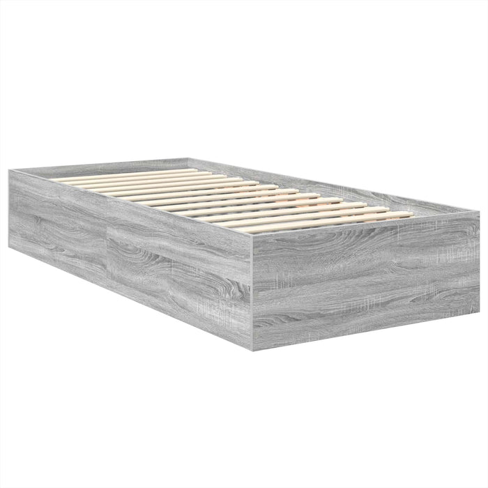 Struttura del letto Grigio Sonoma 90 x 190 cm Legno multistrato 3408709