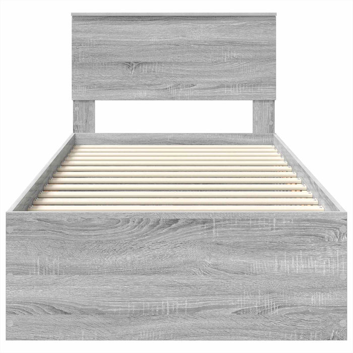 Struttura del letto Grigio Sonoma 90 x 190 cm Legno multistrato 3408709