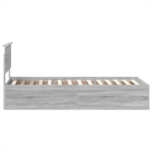 Struttura del letto Grigio Sonoma 90 x 190 cm Legno multistrato 3408709