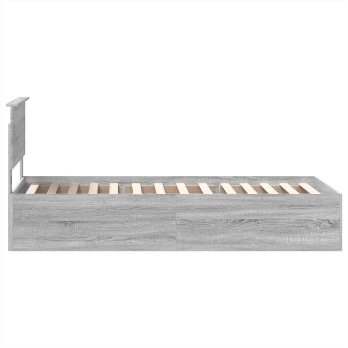 Struttura del letto Grigio Sonoma 90 x 190 cm Legno multistrato 3408709