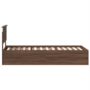 Struttura del letto con testiera Rovere Marrone 90 x 190 cm 3408710