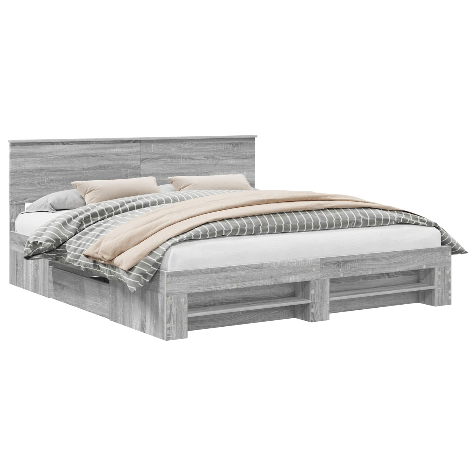 Struttura del letto con testiera Grigio Sonoma 180 x 200 cm 3408737